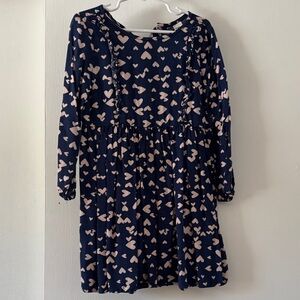 OshKosh B'gosh Navy Dress with Pink Heart Pattern